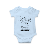 Gemini Zodiac Constellation Romper - BABY BLUE - New Born (Chest 14")