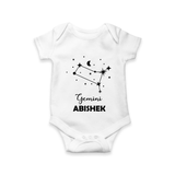 Gemini Zodiac Constellation Romper - WHITE - New Born (Chest 14")
