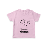 Gemini Zodiac Constellation T shirt - BABY PINK - 0-5 Months Old (Chest 17")