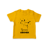 Gemini Zodiac Constellation T shirt - CHROME YELLOW - 0-5 Months Old (Chest 17")