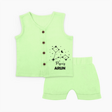 Pisces Star Sign Constellation Jabla Set - PASTEL GREEN - 0 - 3 Months Old (Chest 9.8")