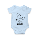 Pisces Star Sign Constellation Romper - BABY BLUE - New Born (Chest 14")