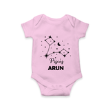 Pisces Star Sign Constellation Romper - BABY PINK - New Born (Chest 14")