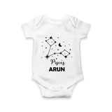 Pisces Star Sign Constellation Romper - WHITE - New Born (Chest 14")