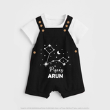 Pisces Star Sign Constellation Dungaree - BLACK - 0 - 5 Months Old (Chest 18")