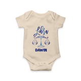 Libra Zodiac Balance Symbol Printed Romper - IVORY - New Born (Chest 14")
