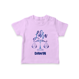 Libra Zodiac Balance Symbol Printed T shirt - LILAC - 0-5 Months Old (Chest 17")
