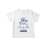 Libra Zodiac Balance Symbol Printed T shirt - WHITE - 0-5 Months Old (Chest 17")