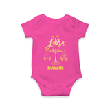 Libra Zodiac Balance Symbol Printed Romper - HOT PINK - New Born (Chest 14")