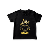 Libra Zodiac Balance Symbol Printed T shirt - BLACK - 0-5 Months Old (Chest 17")