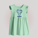 Taurus Bull Zodiac Symbol Printed Baby Frock - MINT GREEN - 0 - 3 Months Old (Chest 17")