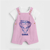 Taurus Bull Zodiac Symbol Printed Dungaree - BABY PINK - 0 - 5 Months Old (Chest 18")