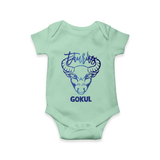 Taurus Bull Zodiac Symbol Printed Romper - MINT GREEN - New Born (Chest 14")