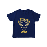 Taurus Bull Zodiac Symbol Printed T shirt - NAVY BLUE - 0-5 Months Old (Chest 17")