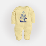 Scorpio Zodiac Scorpion Symbol PrintedFullbody Suit - PASTEL YELLOW - New Born (Chest 7.5")
