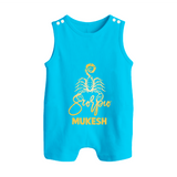 Scorpio Zodiac Scorpion Symbol Printed Button Romper