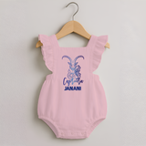Capricorn Zodiac Goat Symbol Printed Romper Frock - BABY PINK - 0 - 3 Months Old (Chest 19")