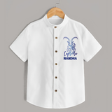 Capricorn Zodiac Goat Symbol Printed shirt - WHITE - 0 - 6 Months Old (Chest 23")