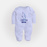 Sagittarius Archer Zodiac Symbol PrintedFullbody Suit - BABY BLUE - New Born (Chest 7.5")
