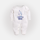 Sagittarius Archer Zodiac Symbol PrintedFullbody Suit - WHITE - New Born (Chest 7.5")