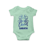 Cancer Crab Zodiac Symbol Printed Romper - MINT GREEN - New Born (Chest 14")