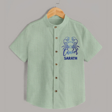 Cancer Crab Zodiac Symbol Printed shirt - MINT GREEN - 0 - 6 Months Old (Chest 23")