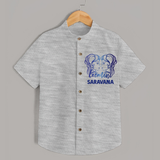 Gemini Twin Star Sign Printed shirt - GREY - 0 - 6 Months Old (Chest 23")