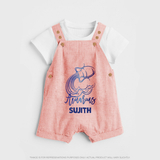 Aquarius Water Bearer Zodiac Symbol Printed Dungaree - PEACH - 0 - 5 Months Old (Chest 18")