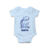 Aquarius Water Bearer Zodiac Symbol Printed Romper - BABY BLUE - New Born (Chest 14")