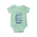 Aquarius Water Bearer Zodiac Symbol Printed Romper - MINT GREEN - New Born (Chest 14")
