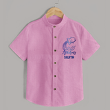 Aquarius Water Bearer Zodiac Symbol Printed shirt - BABY PINK - 0 - 6 Months Old (Chest 23")