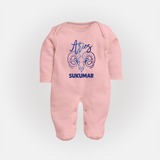 Aries Ram Zodiac Symbol PrintedFullbody Suit - BABY PINK - New Born (Chest 7.5")