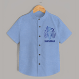 Aries Ram Zodiac Symbol Printed shirt - SKY BLUE - 0 - 6 Months Old (Chest 23")