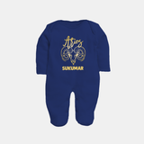 Aries Ram Zodiac Symbol PrintedFullbody Suit - NAVY BLUE - New Born (Chest 7.5")