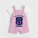 Aries Constellation Charm Printed Baby Dungaree - BABY PINK - 0 - 5 Months Old (Chest 18")