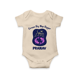 Aries Constellation Charm Printed Baby Romper - IVORY - New Born (Chest 14")