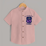 Aries Constellation Charm Printed Baby shirt - PEACH - 0 - 6 Months Old (Chest 23")