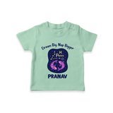 Aries Constellation Charm Printed Baby T shirt - MINT GREEN - 0-5 Months Old (Chest 17")