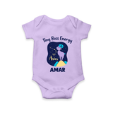 Taurus Little Bull Zodiac Printed Baby Romper - LILAC - New Born (Chest 14")
