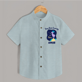 Taurus Little Bull Zodiac Printed Baby shirt - ARCTIC BLUE - 0 - 6 Months Old (Chest 23")