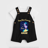 Taurus Little Bull Zodiac Printed Baby Dungaree - BLACK - 0 - 5 Months Old (Chest 18")
