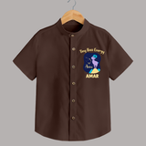 Taurus Little Bull Zodiac Printed Baby shirt - CHOCOLATE BROWN - 0 - 6 Months Old (Chest 23")