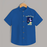 Taurus Little Bull Zodiac Printed Baby shirt - COBALT BLUE - 0 - 6 Months Old (Chest 23")