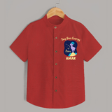 Taurus Little Bull Zodiac Printed Baby shirt - RED - 0 - 6 Months Old (Chest 23")