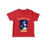 Taurus Little Bull Zodiac Printed Baby T shirt - RED - 0-5 Months Old (Chest 17")