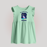 Gemini Twin Stars Zodiac Printed Baby Frock - MINT GREEN - 0 - 3 Months Old (Chest 17")
