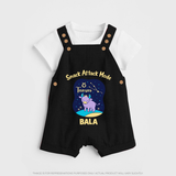Gemini Twin Stars Zodiac Printed Baby Dungaree - BLACK - 0 - 5 Months Old (Chest 18")