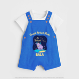Gemini Twin Stars Zodiac Printed Baby Dungaree - COBALT BLUE - 0 - 5 Months Old (Chest 18")