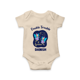 Leo Royal Lion Zodiac Printed Baby Romper - IVORY - New Born (Chest 14")
