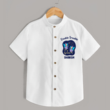 Leo Royal Lion Zodiac Printed Baby shirt - WHITE - 0 - 6 Months Old (Chest 23")